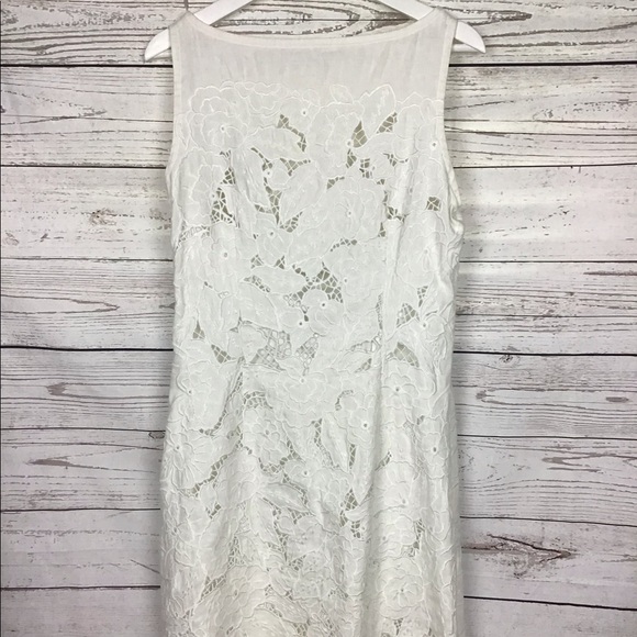 Ann Taylor White Dress Size 10 - Picture 7 of 9